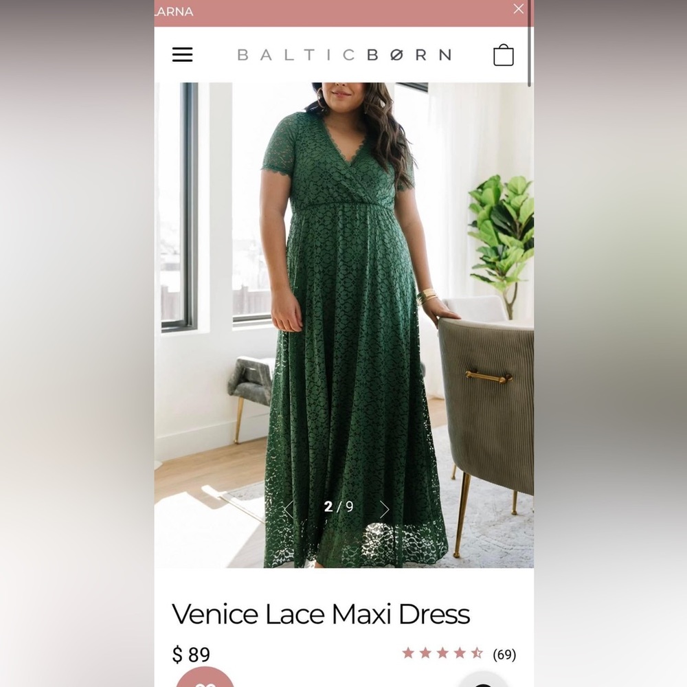 Venice Green Lace Dress